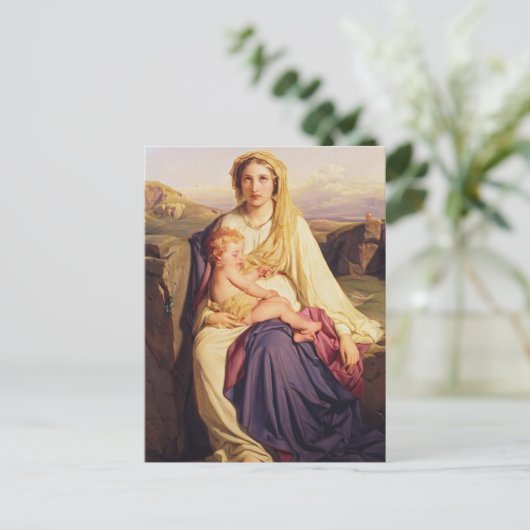 De Maagd en het Kind door Paul Delaroche Briefkaart (Staand voorkant)