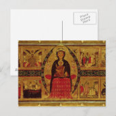 De Maagd en het Kind Enthroned Briefkaart (Voorkant / Achterkant)