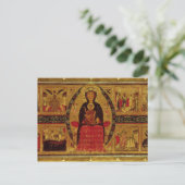 De Maagd en het Kind Enthroned Briefkaart (Staand voorkant)
