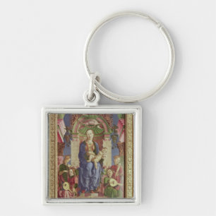 De Maagd en het Kind Enthroned, midden jaren 1470 Sleutelhanger