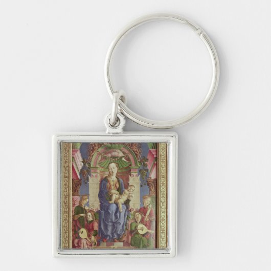 De Maagd en het Kind Enthroned, midden jaren 1470 Sleutelhanger (Voorkant)
