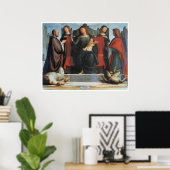 De Maagd en het Kind Enthroned... Poster (Thuiskantoor)