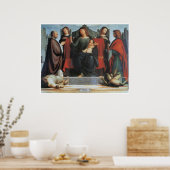 De Maagd en het Kind Enthroned... Poster (Keuken)