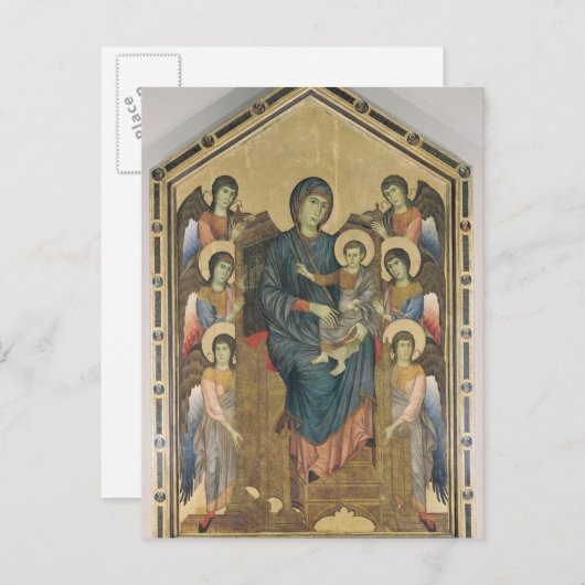 De Maagd en het Kind in Majesty Briefkaart (Voorkant / Achterkant)