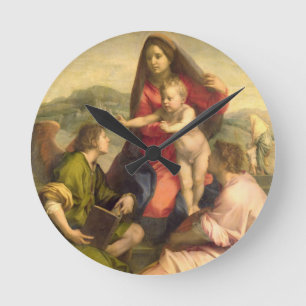 De Maagd en het Kind met een Saint en een Angel, c Ronde Klok
