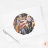 De Maagd en het Kind met Elizabeth Ronde Sticker (Envelop)