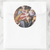 De Maagd en het Kind met Elizabeth Ronde Sticker (Tas)