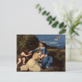 De maagd en het kind met heiligen, 1532 briefkaart (Staand voorkant)