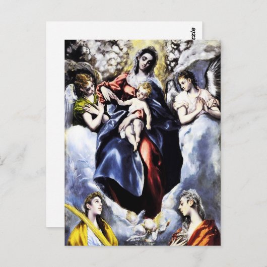 De Maagd en het Kind met het Briefkaart van St. Ma (Voorkant / Achterkant)