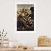 De Maagd en het Kind met Saint Anne Poster (Keuken)