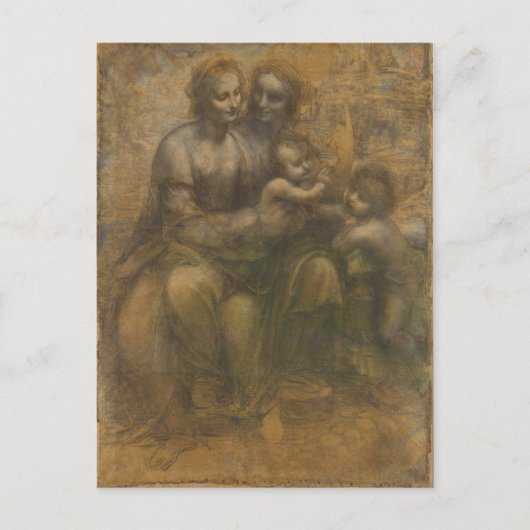 De Maagd en het Kind met Saint Anne & Saint John Briefkaart (Voorkant)