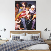 De Maagd en het Kind met Saint Elizabeth Canvas Afdruk (Insitu (Slaapkamer))