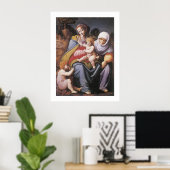 De Maagd en het Kind met Saint Elizabeth Poster (Thuiskantoor)