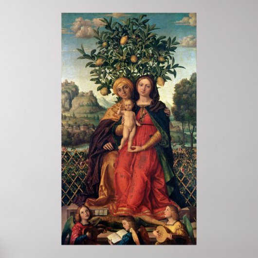 De Maagd en het Kind met St Anne, 1510-18 Poster (Voorkant)