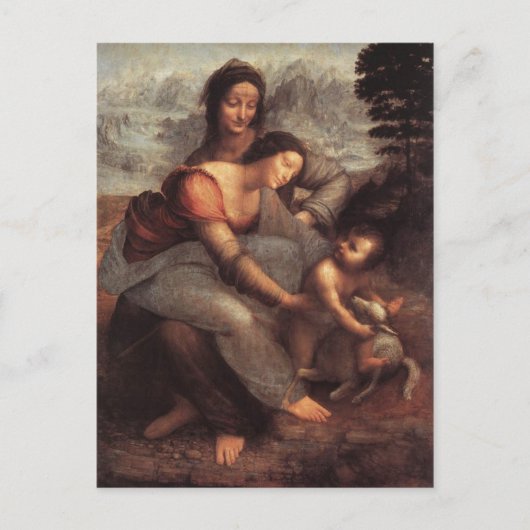 De Maagd en het Kind met St Anne Briefkaart (Voorkant)