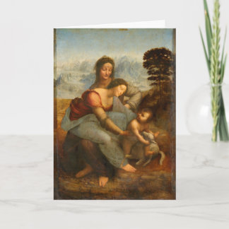 De Maagd en het Kind met St. Anne door Da Vinci Kaart