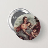 De Maagd en het Kind met St Anne Ronde Button 5,7 Cm (Voorkant /achterkant)