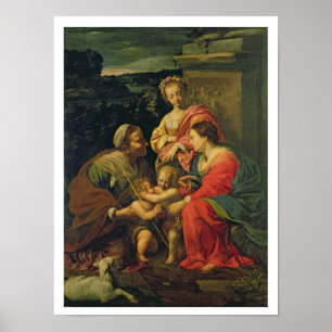 De Maagd en het Kind met St. Elizabeth, de Infan Poster