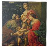 De Maagd en het Kind met St. Elizabeth, de Infan Tegeltje (Voorkant)