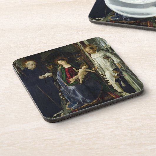 De Maagd en het Kind (olie) Bier Onderzetter (Linkerzijde)