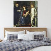 De Maagd en het Kind (olie) Canvas Afdruk (Insitu (Slaapkamer))