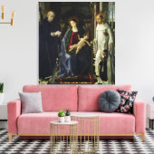 De Maagd en het Kind (olie) Canvas Afdruk (Insitu (Woonkamer))