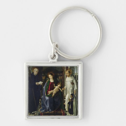 De Maagd en het Kind (olie) Sleutelhanger (Voorkant)