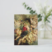 De maagd en het kind omringd briefkaart (Staand voorkant)