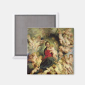 De maagd en het kind omringd magneet (Voorkant / Achterkant)