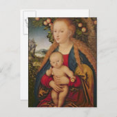 De maagd en het kind onder een Apple Tree Briefkaart (Voorkant / Achterkant)