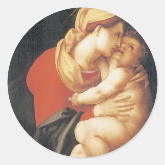 De Maagd en het Kind Ronde Sticker (Voorkant)