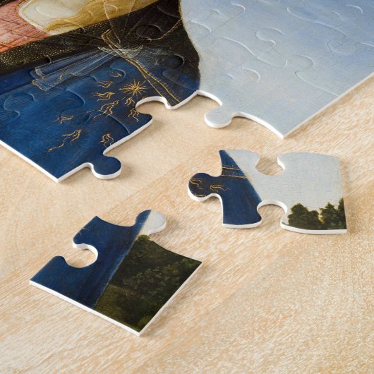 De maagd en het kind – Sandro Botticelli Legpuzzel (Zijkant)