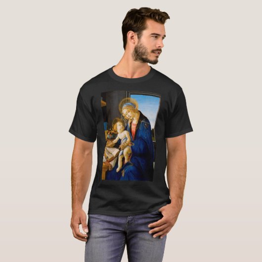 De Maagd en het Kind, Sandro Botticelli T-shirt (Voorkant volledig)