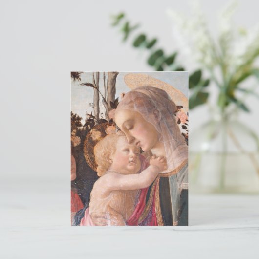 De maagd en het kind van Alessandro Botticelli Briefkaart (Staand voorkant)