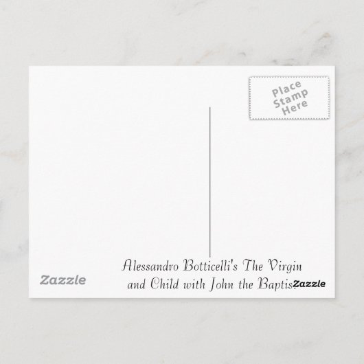 De maagd en het kind van Alessandro Botticelli Briefkaart (Achterkant)