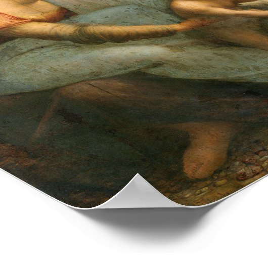 De maagd en het kind van Leonardo da Vinci Poster (Hoek)