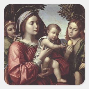De Maagd en het Kind Vierkante Sticker