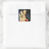 De Maagd en Kind Blessing, 1460-70 Vierkante Sticker (Tas)