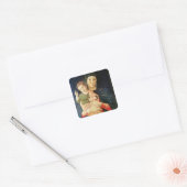 De Maagd en Kind Blessing, 1460-70 Vierkante Sticker (Envelop)