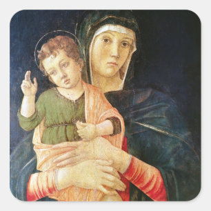 De Maagd en Kind Blessing, 1460-70 Vierkante Sticker
