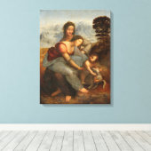De Maagd en Kind met Sint-Anna Leonardo da Vinci Canvas Afdruk (Insitu (Houten vloer))
