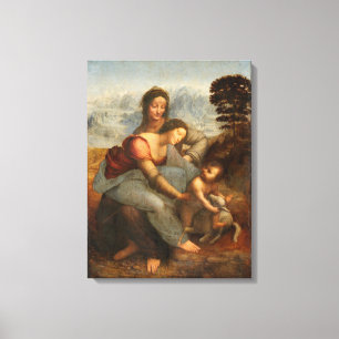 De Maagd en Kind met Sint-Anna Leonardo da Vinci Canvas Afdruk