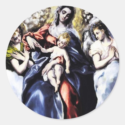 De Maagd en Kind met St. Martina Stickers (Voorkant)