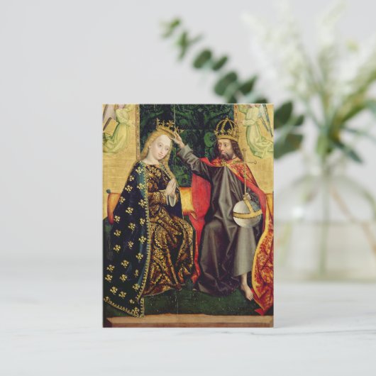 De Maagd Enthroned, uit het Dome Altar, 1499 Briefkaart (Staand voorkant)