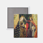 De Maagd Enthroned, uit het Dome Altar, 1499 Magneet (Voorkant / Achterkant)