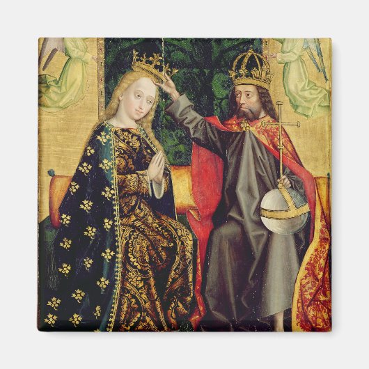 De Maagd Enthroned, uit het Dome Altar, 1499 Magneet (Voorkant)