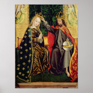 De Maagd Enthroned, uit het Dome Altar, 1499 Poster