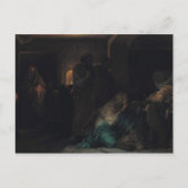 De Maagd Fainting, 1856 Briefkaart (Voorkant)