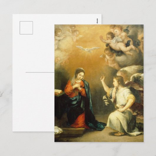 De maagd feestdagenkaart (Voorkant / Achterkant)