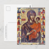 De Maagd Hodegetria geflankeerd door Profeten Icon Briefkaart (Voorkant / Achterkant)